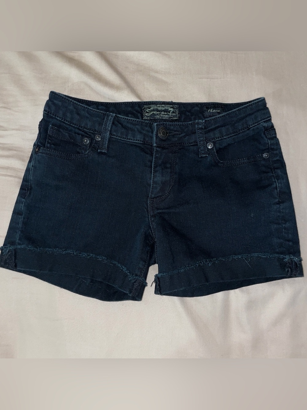 Seven7 Black Denim Shorts Size 27